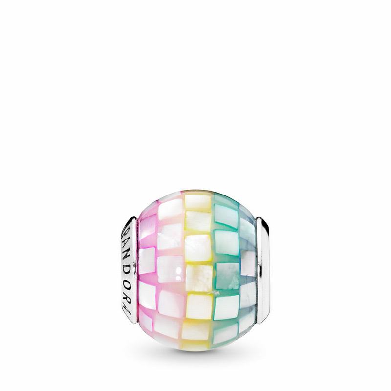 Pandora Australia Multi-Color Mosaic Charm - Sterling Silver/Mother Of Pearl | DETOCI257